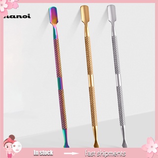 HAN_ Long Lasting Cuticle Pusher Wear-resistant Stainless Steel Nail Cleaner Double Head for Home