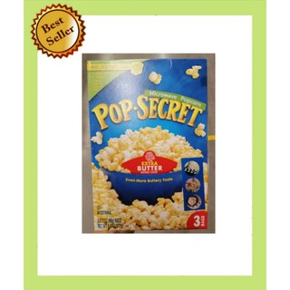 Pop Secret​ เมล็ดข้าวโพดดิบรสเนยเข้มข้น​ ตราป๊อปซีเคร็ต​ ขนาด​ 272​ กรัม x​ 3​ ซอง