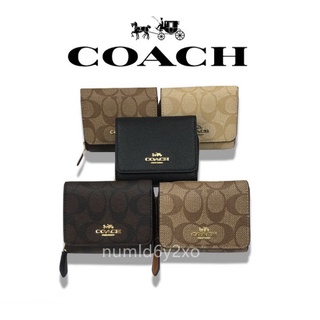 (Spot) COACH F41302 ของแท้กระเป๋าสตางค์ผู้หญิงใหม่ / คลิปสั้น / ใส่เหรียญ