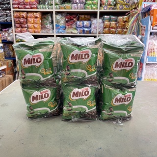 Milo ไมโล อาหารเช้าซีเรียลโฮลเกรน ข้าวสาลีอบกรอบ รสช็อกโกแลตและมอลต์ ขนาด 15 กรัม บรรจุ 12 ซอง