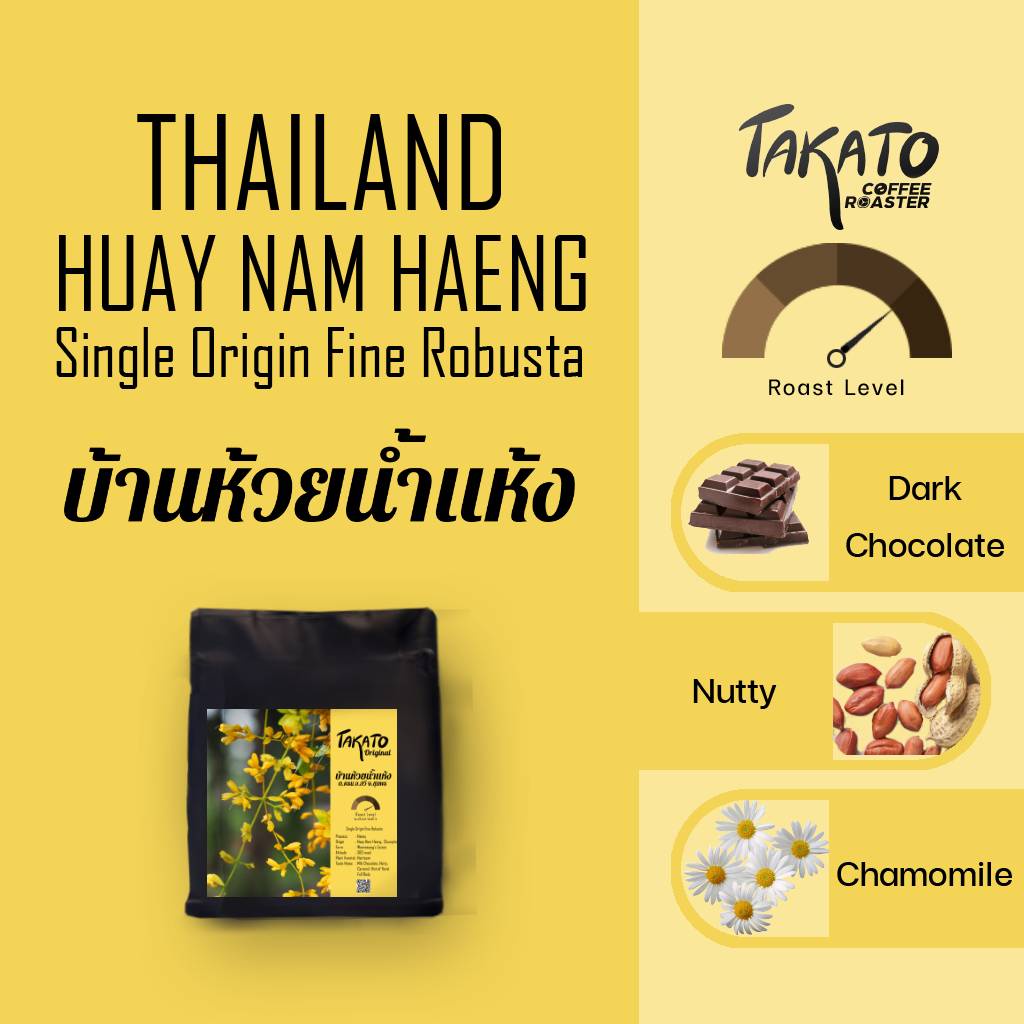 TAKATO COFFEE l เมล็ดกาแฟคั่วกลาง/คั่วเข้ม Fine Robusta Honey Process จาก อ.สวี จ.ชุมพร