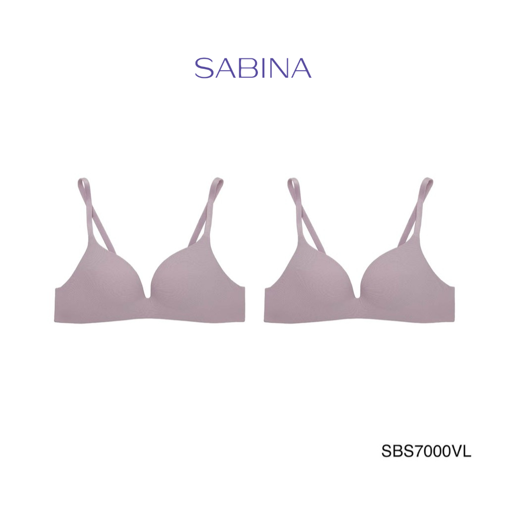 Sabina เสื้อชั้นใน (Set 2 ชิ้น) Invisible Wire (ไม่มีโครง) รุ่น Sixnature รหัส SBS7000VL สีม่วงอ่อน