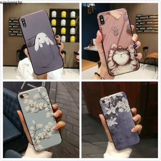 เคสโทรศัพท์มือถือแบบนิ่ม ลายแมว กระต่าย 3D สําหรับ Realme C12 C15 C11 6i 6 XT 2 3 5 6 Pro C1 C2 5i C3