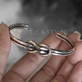 กำไลเงินแท้ ลายอินฟินีตี้ ทรง C - INFINITY BANGLE STERLING SILVER 925 NSBL2966