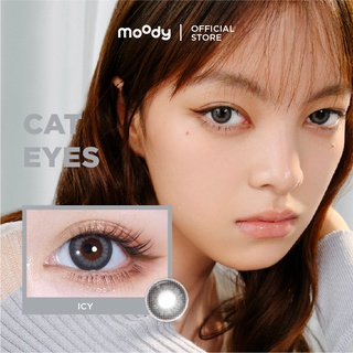 คอนแทคเลนส์สีประจําวัน Moody Icy (0.00 และ -1 ถึง -8) - Cat Eyes (กล่อง/10 คู่)