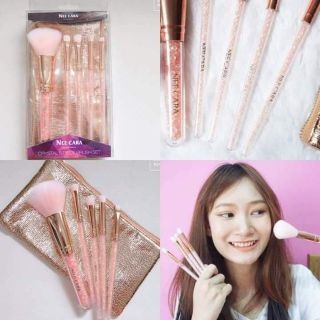 🦄พร้อมส่ง!! เซ็ตแปรงNEE CARA ด้ามคริสตัล แถมฟรีกระเป๋า