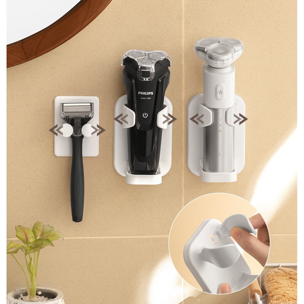 Omocha | Shaver holder ที่วาง ที่โกนหนวด ติดผนัง ไม่เจาะ