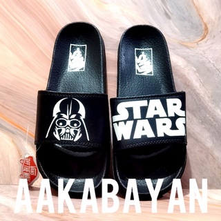 รองเท้าแตะสไลด์ vans star wars สีดํา สีขาว สําหรับผู้ชาย ขนาด 39-43