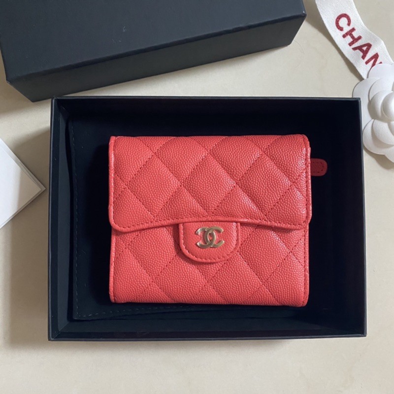 New! Chanel trifold short wallet holo 31