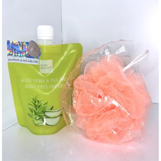 เจลขัดขี้ไคล ALOE VERA &amp; TEA TREE BODY PEELING GEL 200ML BABY BRIGHT