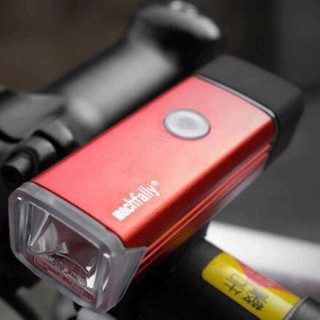 ไฟหน้าจักรยาน Machfally 180Lumens+ USB (สีแดง)