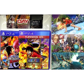 แผ่นเกมส์ PS4 **One Piece Pirate Warriors &lt;3&gt;&lt;Burning Blood&gt; ** สินค้ามือ &lt;1&gt;