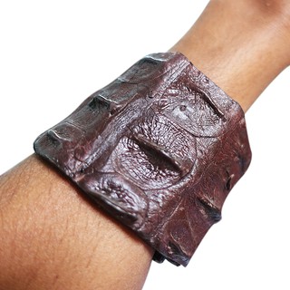 กำไลหนังข้อมือ เป็นหนังจระเข้แท้    S101