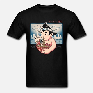 T-shirt  เสื้อยืด พิมพ์ลาย Ramen Astroboy สําหรับผู้ชายS-5XL