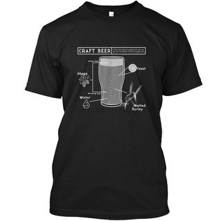 เสื้อยืดผ้าฝ้าย เสื้อยืด พิมพ์ลาย Beer Brewing Barley Water Yeast Hops Hom (1) สําหรับผู้ชาย และผู้หญิง