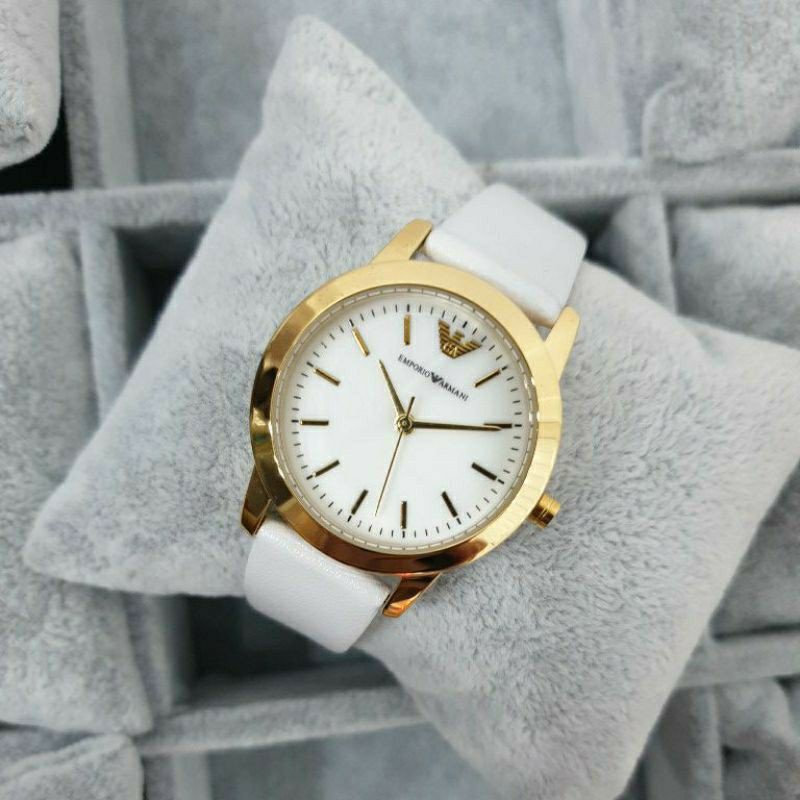 Armani นาฬิกาสายหนังแท้อาร์มานี่สำหรับผู้หญิง