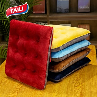 TAILI เบาะรองนั่ง40*40ซม. ที่รองนั่งทรงสี่เหลี่ยม เบาะรองเก้าอี้ เบาะรองหลัง หนานุ่มนั่งสบายๆ น้ำหนักเบา พกพาสะดวก มีหลายสีให้เลือก