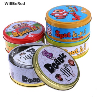 [WBRED] Dobble Spot It Card Game ของเล่นกล่องเหล็ก 55 ใบ สําหรับเด็ก