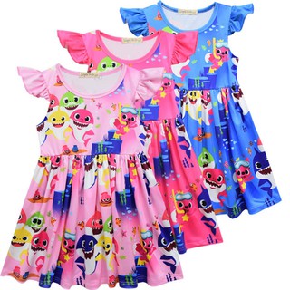 👗เดรสเด็กผู้หญิง👗PINKFONG Baby Shark