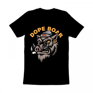 เสื้อยืดผู้ชาย เสื้อยืด พิมพ์ลาย Gildan Dope Boar สําหรับผู้ชาย และผู้หญิง S-5XL