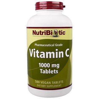 NutriBiotic, Vitamin C, 1000 mg, 500 Vegan Tablets