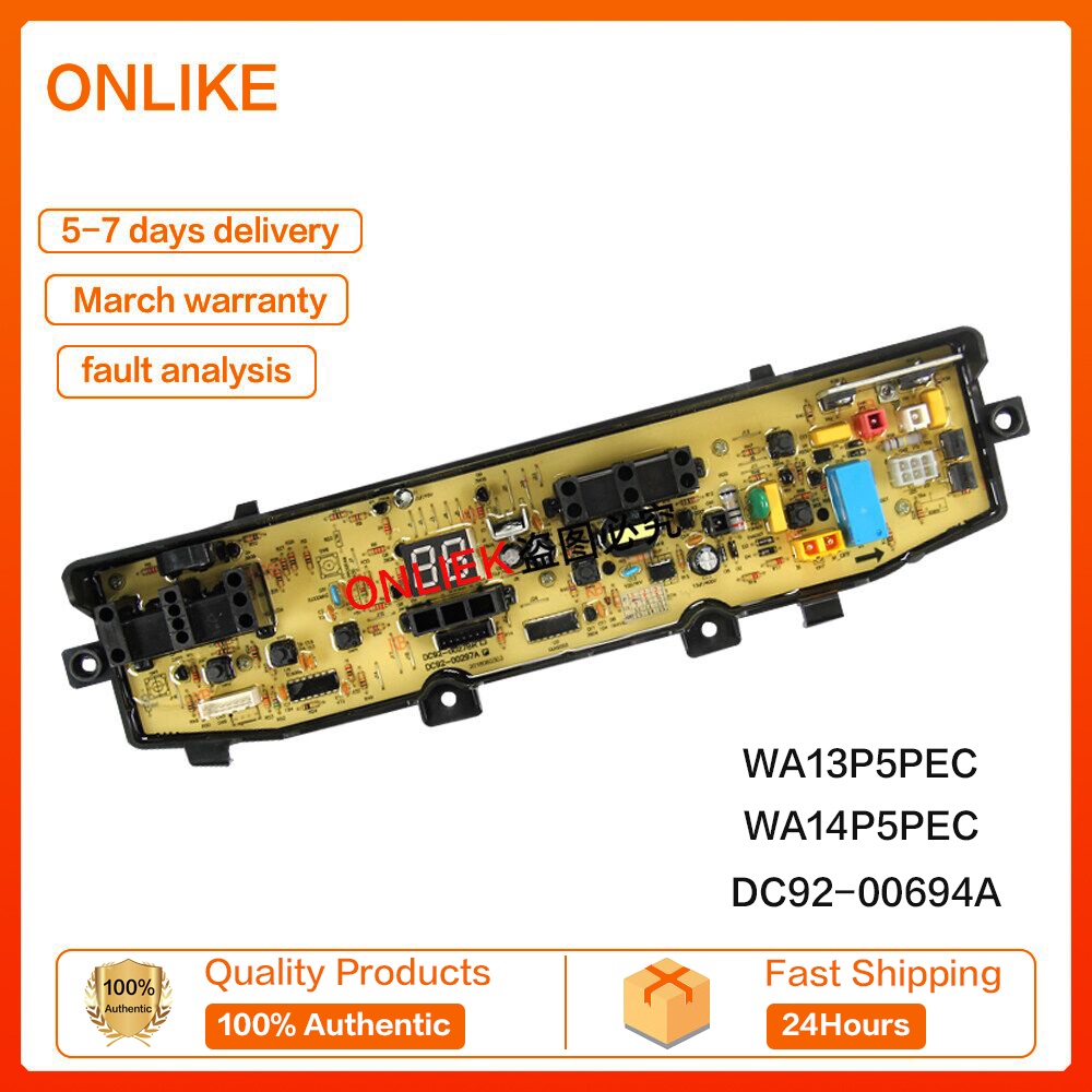 บอร์ดซักผ้า Samsung WA13P5PEC WA14P5PEC DC92-00694A PCB สําหรับเครื่องซักผ้า