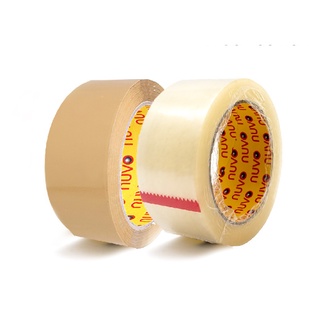 เทปใส เทปน้ำตาล nuvo 100 หลา เทปกาว ปิดกล่องขนาด 2นิ้ว.x100หลา OPP Packaging Tape (จำนวน1ม้วน)