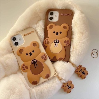 เคสยางซิลิโคนหมีKuma  i67/8、6P/7P/8P、IX/Xs、XR、Xsmax、I11、11promax、I12/12pro、12promax、I13、13pro、13promax