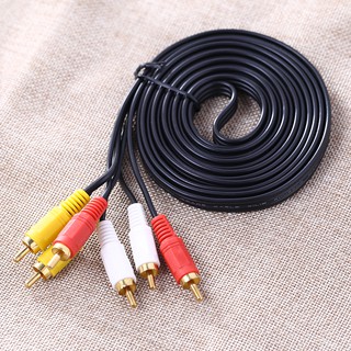 1 . 5 m/3m/5m/10m 3 rca composite male to male สายเคเบิ้ลเสียงวิดีโอ av สําหรับ dvd tv