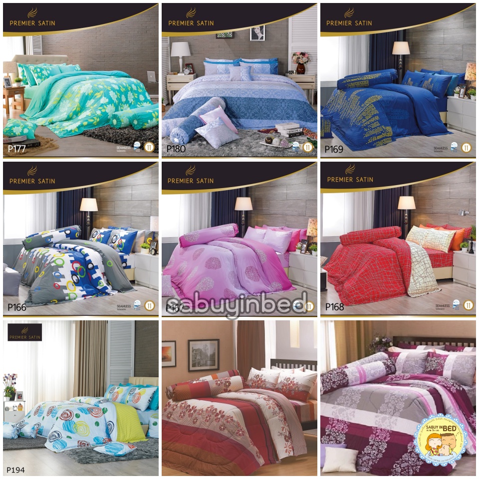 ครบชุด💢 ผ้าปูที่นอน กันไรฝุ่น + ผ้าห่มนวม Satin PREMIER ซาตินพรีเมียร์ แท้ ไม่มีรอยต่อ ที่นอนสูง11นิ