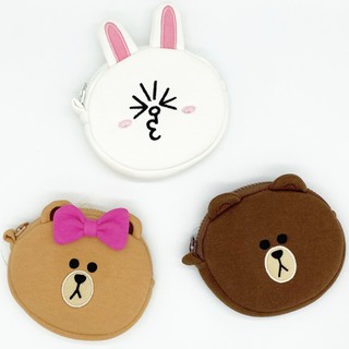 กระเป๋าใส่เหรียญ กระเป๋าใส่เงิน ไลน์เฟรนด์, Line friends Small Wallet Mini Pouch Coin Pouch