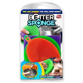 แผ่นซิลิโคนล้างจาน ซิลิโคนทำความสะอาด Better Sponge