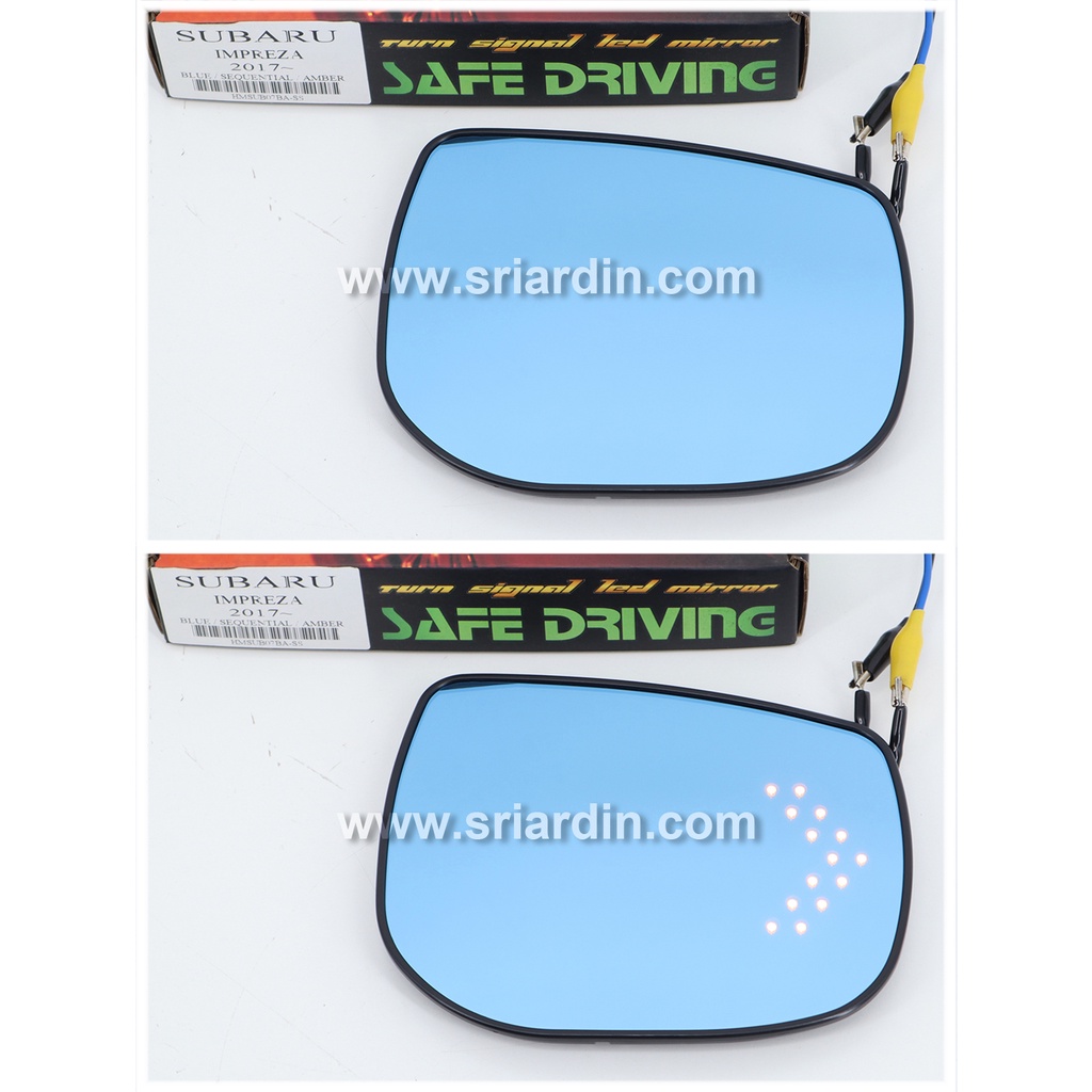 [ Made in Taiwan ] Subaru Forester SK / Subaru XV GT 19-23 กระจกมองข้างสีน้ําเงินพร้อมสัญญาณ LED [ 1 คู่ซ้ายและขวา ]