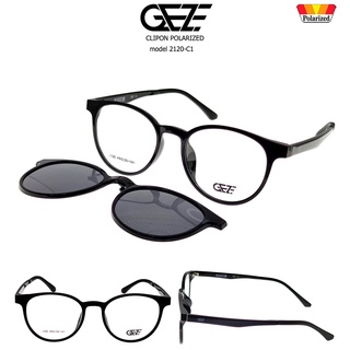 กรอบแว่นสายตา GEZE Clip-On รุ่น 2120 คลิปออนแม่เหล็ก เลนส์กันแดด Polarized  มีบริการเลนส์สายตา ราคาถูก