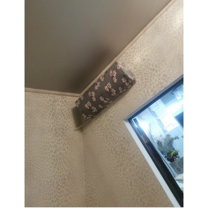 ผ้าคลุมแอร์ ผ้าครอบแอร์ ที่ครุมเครื่องปรับอากาศ Air Conditioner Cover หุ้มถุงครุมคุม สำหรับกันฝุ่น - รูปที่ 6