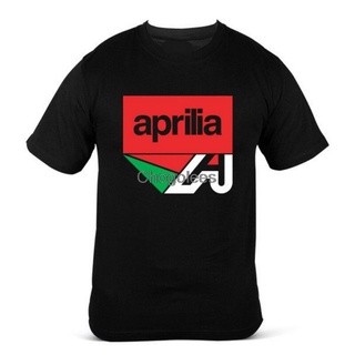 เสื้อยืดผ้าฝ้ายพิมพ์ลายขายดี เสื้อยืด พิมพ์ลาย Aprilia Motorsport Streetwear Biker แฟชั่นสําหรับผู้ชาย