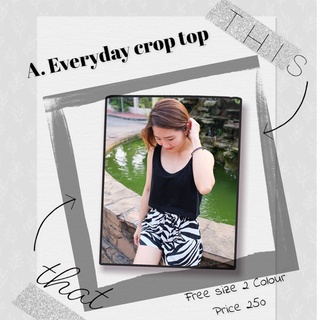 Everyday crop top เสื้อกล้ามครอปผ้าคอตตอนทรงโอเวอร์ไซส์