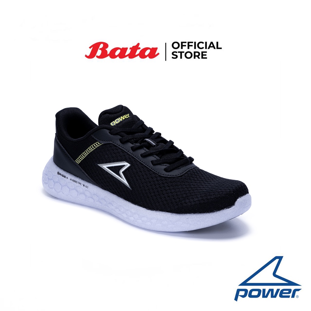 Bata บาจา ยี่ห้อ Power รองเท้าผ้าใบสำหรับวิ่ง รองเท้ากีฬา Sport Sneakers สำหรับผู้ชาย  รุ่น XoRise+100 Neptune สีดำ 8186005