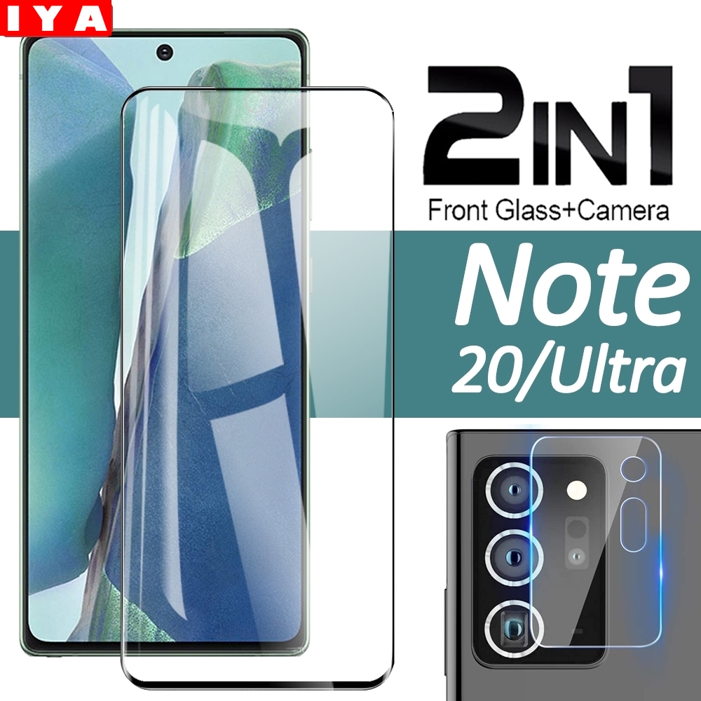 กระจกนิรภัยกันรอยหน้าจอ 2 In 1 สําหรับ Samsung Galaxy M51 S20 FE Note 20 Ultra Samsung Note 20