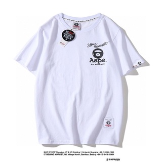 Aape &lt; Trademark+Brand &gt; เสื้อแขนสั้น ผ้าฝ้ายแท้ 100% พิมพ์ลายตัวอักษร 22ss สไตล์ญี่ปุ่น