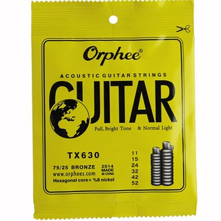 สายกีตาร์โปร่ง เบอร์11 Orphee (Acoustic Guitar Strings)