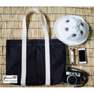 💥ส่งฟรี💥 กระเป๋าผ้าแคนวาส ทรง TOTE - BlackHip