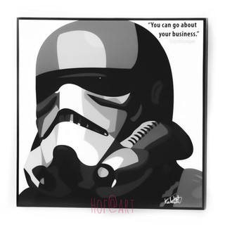 Stormtrooper #5 สตอร์มทรูปเปอร์ Star Wars สตาร์วอร์ส รูปภาพ​ติด​ผนัง​ pop art แต่งบ้าน ของขวัญ กรอบรูป​ โปสเตอร์