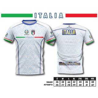 เสื้อบอลพิมพ์ลาย ทีมชาติ อิตาลี สีขาว italia football