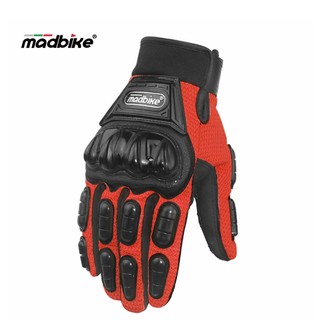 ถุงมือใส่ขับรถ ขับรถมอเตอร์ไบค์ MadBike MD-10 (normal no-touch) Red