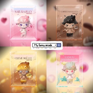 [สั่งผลิต] กล่องอะคลิลิคสกรีนลายDimoo Big Doll Sakura Jelly Coffee Panacotta Popmart