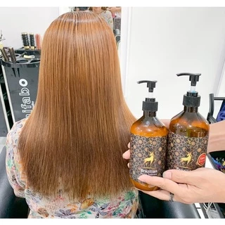 (A15)เคราตินน้ำสีฟ้า เคราตินผมตรงเทียบยืดถาวร บำรุงซ่อมผมเสีย