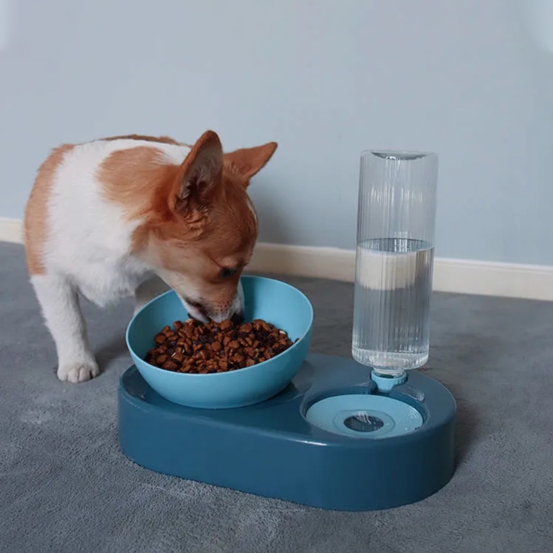 PET ชามอาหารและน้ำสัตว์เลี้ยง ชามแมว2หลุม ชามสุนัข2หลุม