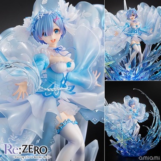 Figure ฟิกเกอร์ Model โมเดล Re Zero Starting Life in Another World รีเซทชีวิต ฝ่าวิกฤตต่างโลก Rem เรม Crystal Dress 1/7