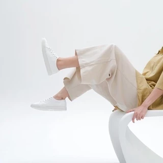 Moonlife Life Sneaker III - White รองเท้าหนังวัวแท้ รองเท้าสนีกเกอร์
